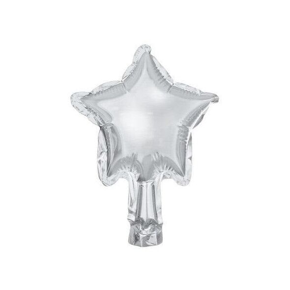 Balony foliowe Gwiazdka, 12cm, srebrny (1 op. / 25 szt.)