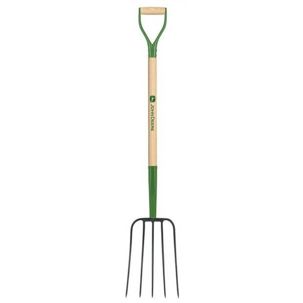 Sodo šakes su 5 virbais ir mediniu kotu 125cm John Deere®