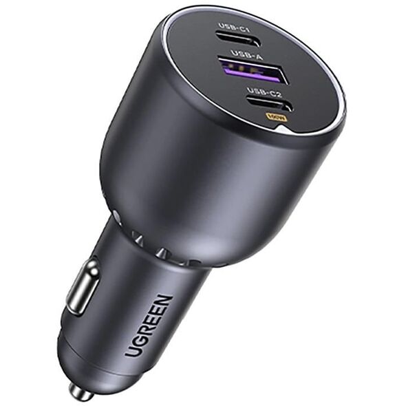 Ładowarka samochodowa UGREEN EC705, USB + 2x USB-C, 130W + kabel 1m 5A