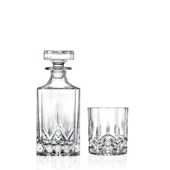 WHISKEY GLASSES AND GARAFE SET 6 PCS. OP
