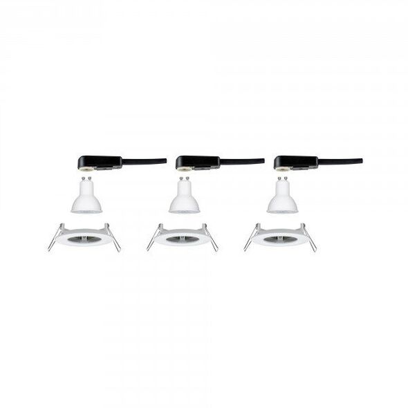 Σταθερό ενσωματωμένο φωτιστικό NOVA LED DIM σετ 3xGU10 6.5W 460lm 78mm 2700K IP44 230V λευκό ματ
