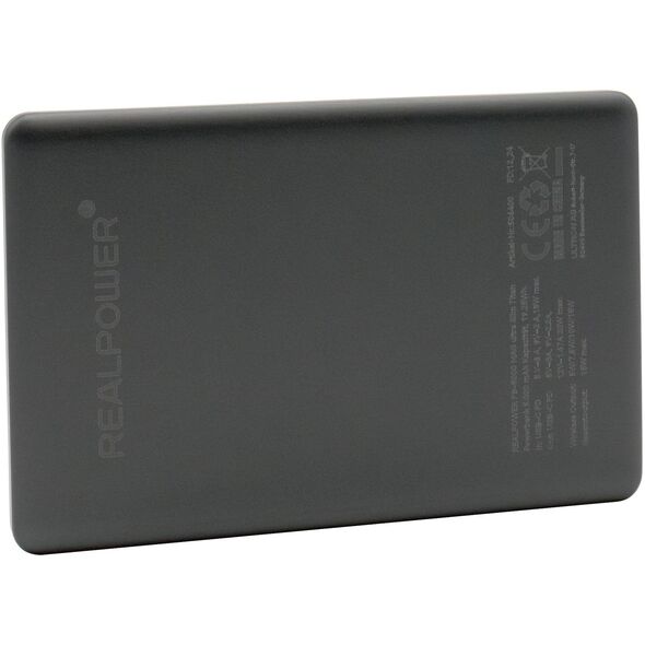 REALPOWER PB-5000 MAG εξαιρετικά λεπτό, 5000mAh, MAGSAFE, Τιτάνιο