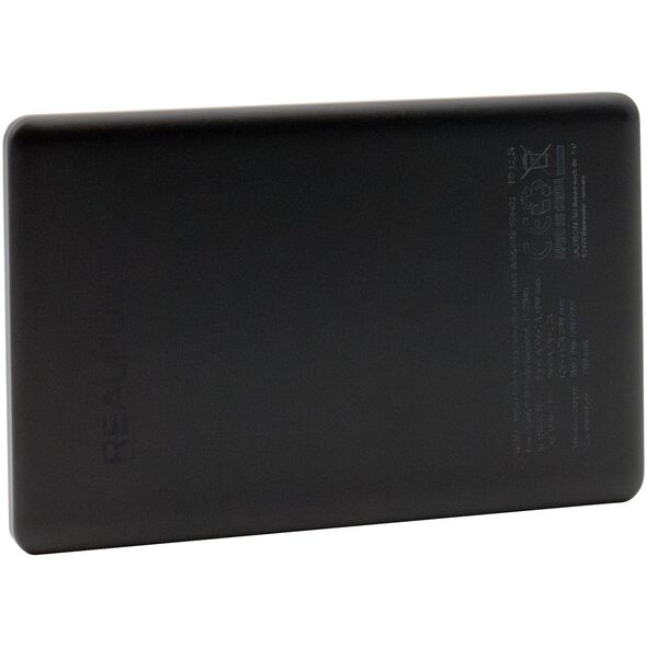 REALPOWER PB-5000 MAG εξαιρετικά λεπτό, 5000 mAh, Μαύρο