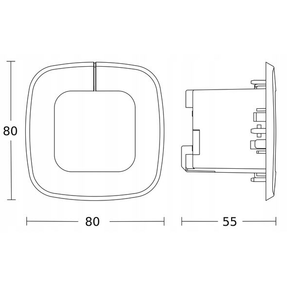 Αισθητήρας παρουσίας Steinel IR Quattro SLIM XS 4m COM1 επιτοίχιος IP20 τετράγωνος λευκός