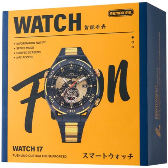 SMARTWATCH REMAX WATCH17 ΜΑΥΡΟ/ΧΡΥΣΟ