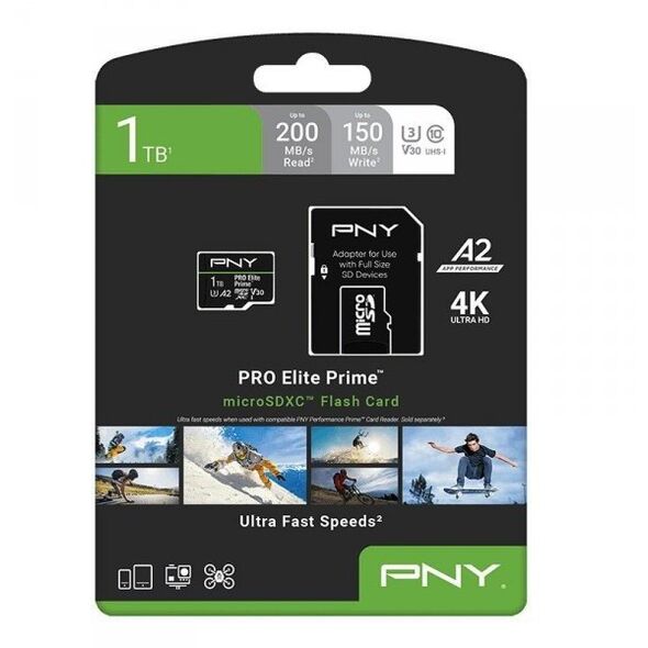 PNY Karta pamięci microSDXC Elite Prime 1TB + adapter SD