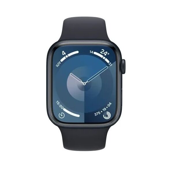 Apple Watch Series 9 (GPS) 45mm Midnight Blue Aluminum Case with Midnight Blue Sport Band, S/M (MR993)