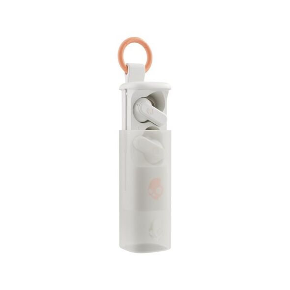 Skullcandy Dime Evo True Wireless Bluetooth Earbuds, White/Orange