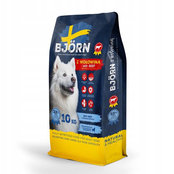 BJORN z wołowiną 33% mięsa karma dla psa 10kg