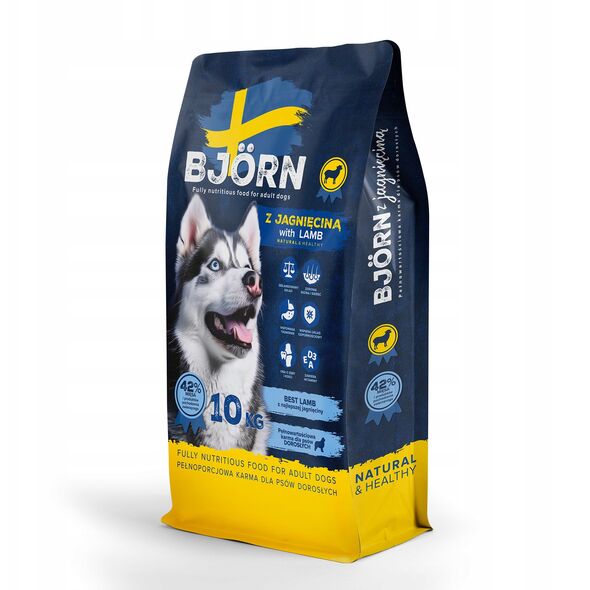 BJORN z jagnięciną 42% mięsa karma dla psa 10kg