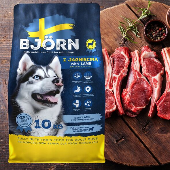 BJORN z jagnięciną 42% mięsa karma dla psa 10kg