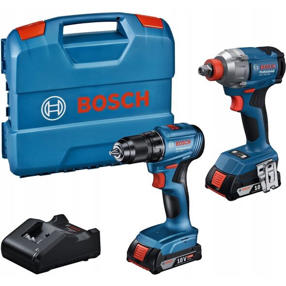BOSCH ΣΕΤ COMBO 18V (GDX 18V-285 + GSR 185-LI) 2x2,0Ah L-CASE