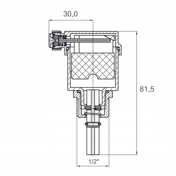 Diamond zawór odpowietrzający CO automatyczny z zaworem odcinającym 1/2" ART.250-15.