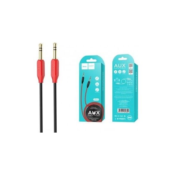Kabel Hoco Jack 3.5mm - Jack 3.5mm 1m czerwony (6957531079293)