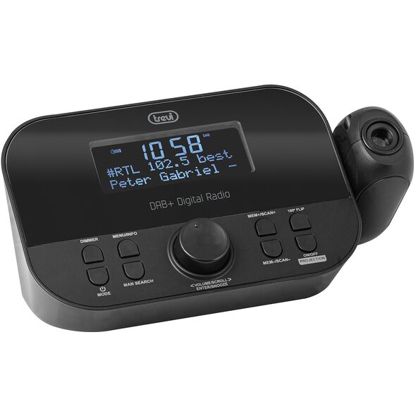 Ραδιόφωνο-ξυπνητήρι Trevi RC85D8 DAB με προβολέα black
