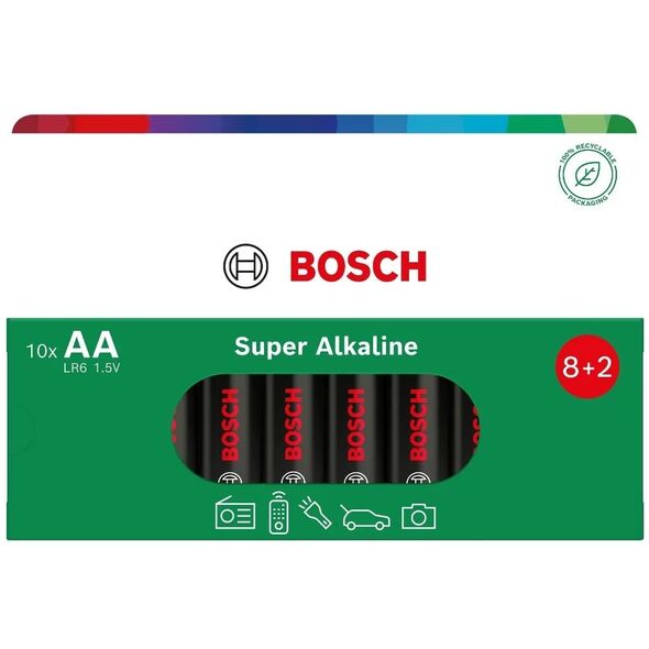 ΜΠΑΤΑΡΙΑ BOSCH 10ΤΜΧ AA SUPER ALKALINE LR6SA10B/00