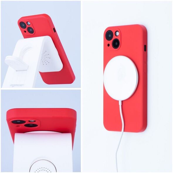 Θήκη SILICONE MAG COVER συμβατή με MagSafe για SAMSUNG S24 FE κόκκινο