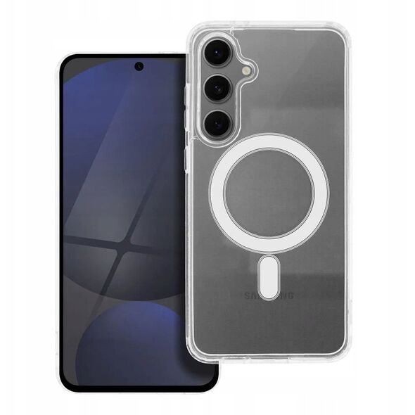Θήκη CLEAR MAG COVER (MID) συμβατή με MagSafe για SAMSUNG S24 FE διαφανής