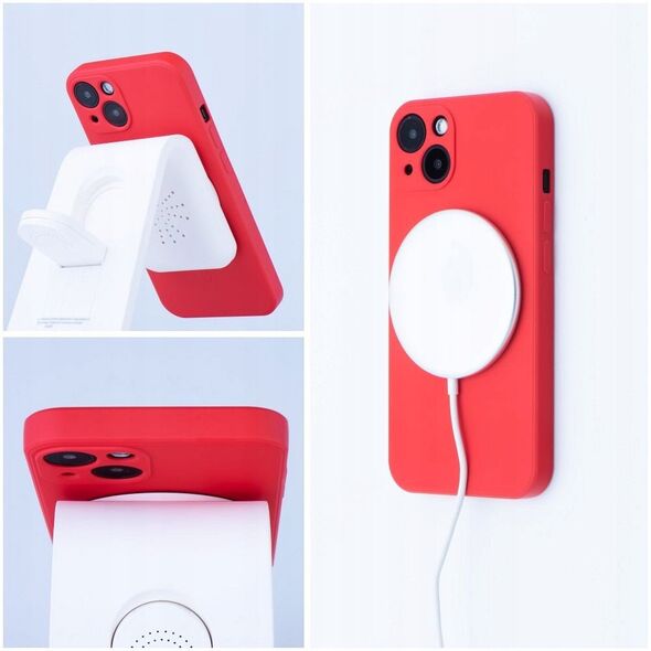 Θήκη SILICONE MAG COVER συμβατή με MagSafe για SAMSUNG A16 κόκκινο