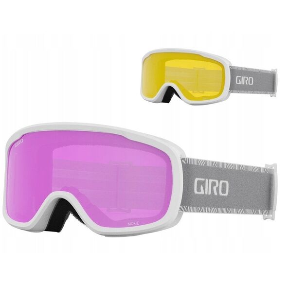 Γυαλιά σκι GIRO MOXIE WHITE GREY CHUTE (φακός AMBER PINK 19-42% S2 + YELLOW 77% S1) (ΝΕΟ 2024/2025)