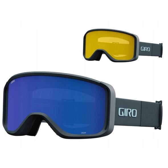Γυαλιά σκι GIRO SAGEN DARK SHARK THIRDS (φακός Grey Cobalt 8-18% S3 + φακός YELLOW 71% S1) (ΝΕΟ 2024/2025)