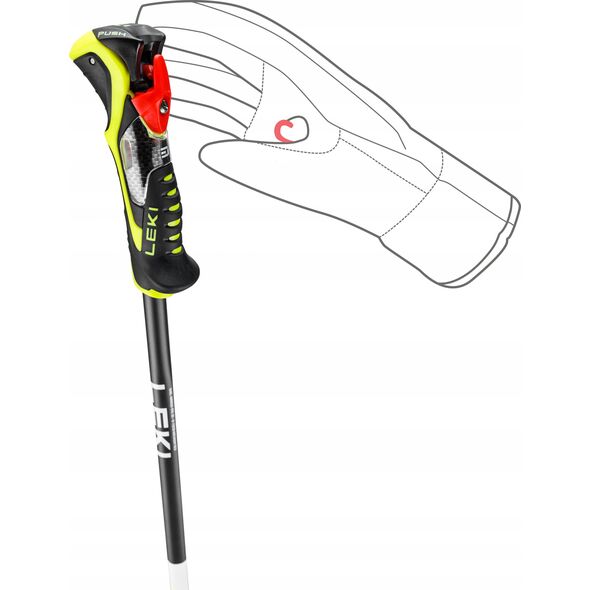 LEKI KIJE 3D AIRFOIL white/yellow 110