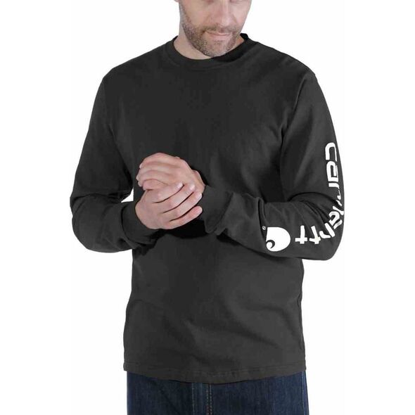 Carhartt Koszulka Carhartt Logo Long Sleeve Black