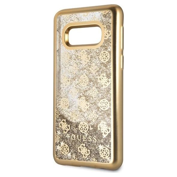Guess Guess GUHCS10LPEOLGGO S10e G970 złoty /gold hard case 4G Peony Liquid Glitter uniwersalny