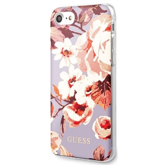 Guess Guess Flower Shiny Collection N2 etui na iPhone SE 2020 / 8 / 7 (lilie)