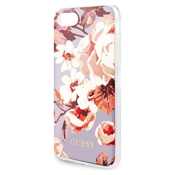 Guess Guess Flower Shiny Collection N2 etui na iPhone SE 2020 / 8 / 7 (lilie)