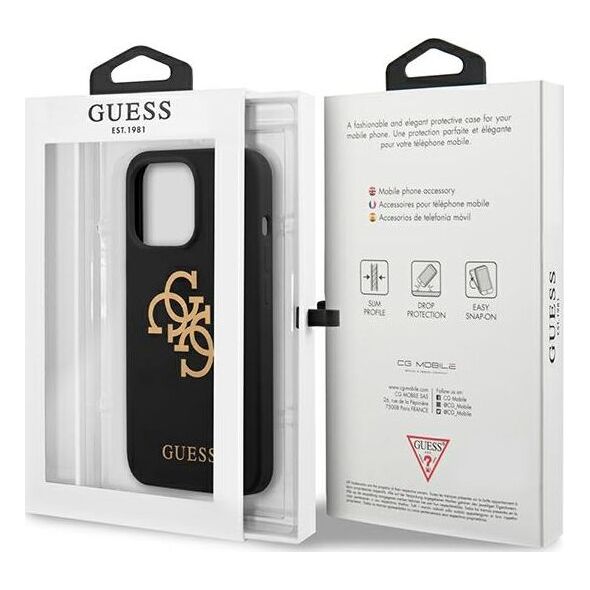 Guess Guess GUHCP13XLS4GGBK iPhone 13 Pro Max 6,7" czarny/black hard case Silicone 4G Logo
