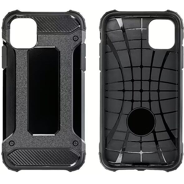 Mocco Θήκη Trust Armored Shockproof Carbon για Samsung Galaxy S23 Ultra Μαύρο