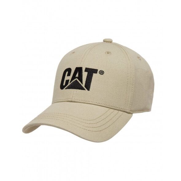 Καπέλο με γείσο CAT, χακί χρώμα.