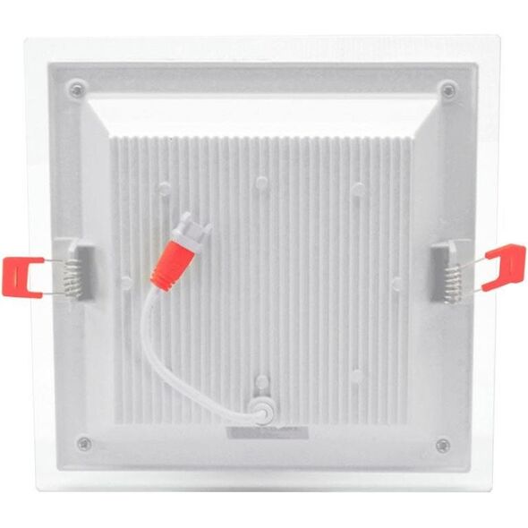 Ενσωματωμένο γυάλινο φωτιστικό LED VESTALIGHT, 4000 K, 18 W, 1347 lm, IP40, 20 x 20 cm