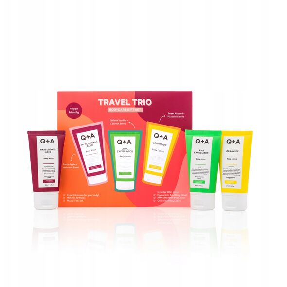 Σετ περιποίησης σώματος Q+A Travel Trio Bodycare, 3x 50 ml
