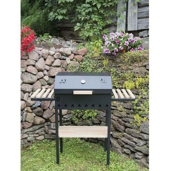 ABAS GRILL WITH LID AND SHELVES