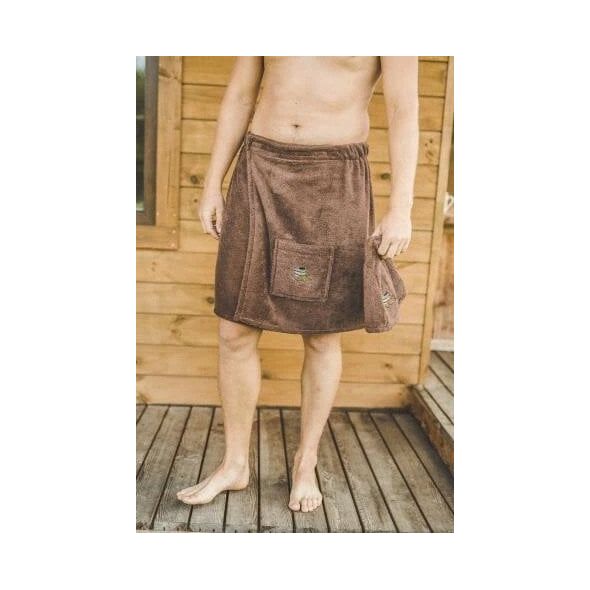 EMBROIDERED SAUNA APRON (75X150 CM BR