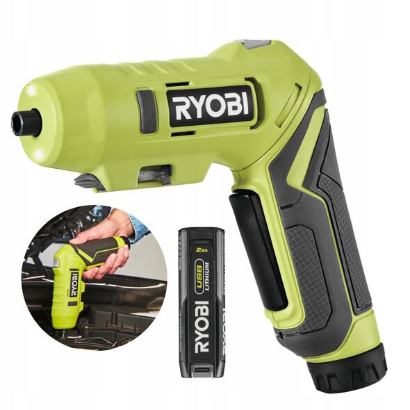 Cordless screwdriver RYOBI RSDP4-120G, 4.0 V, 2.0 Ah Li-ion, 5 Nm