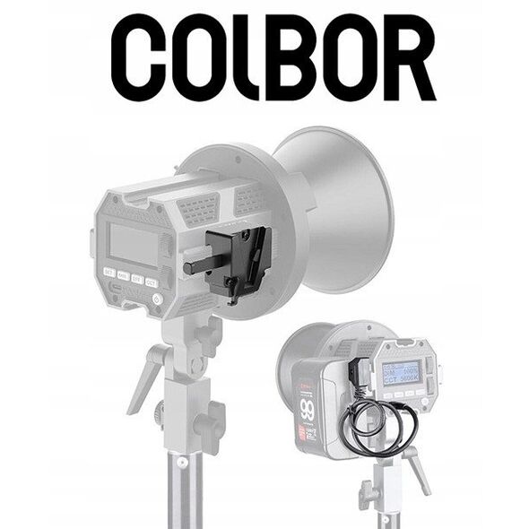 COLBOR adapter do baterii V-Mount + kabel D-tap to usb-c do lamp CL-60, CL-60R, CL-100X