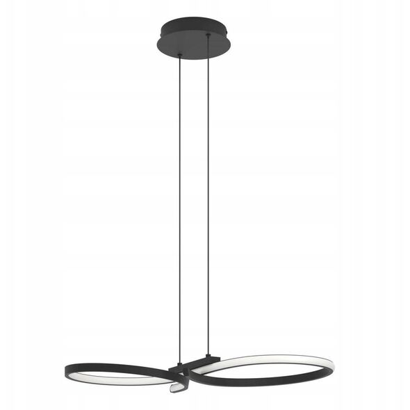 LED pendant lamp EGLO SERPINS, 21W, 3000K, 2500lm, black, 30x66x110cm