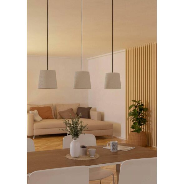 Pendant lamp EGLO FEBRES, 3xE27, 60W, black/white, 18x88x110cm