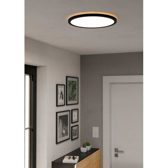 Ceiling LED lamp EGLO ROVITO-R IP44 18W 2700-6500K 2300lm black O39cm with remote control