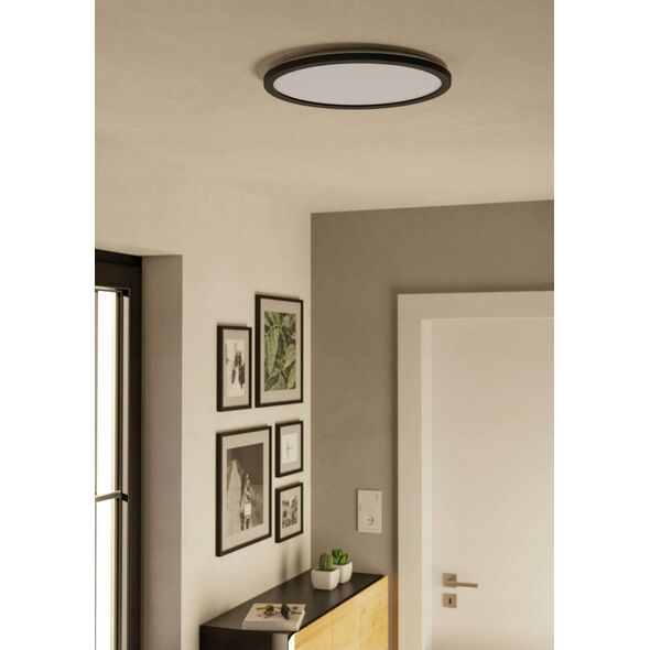 Ceiling LED lamp EGLO ROVITO-R IP44 18W 2700-6500K 2300lm black O39cm with remote control