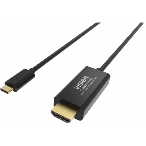 8K bei 60 Hz - USB-C 3.1 (m) zu DP 1.4 (m) - Aussendurchmesser 4,5 mm - 32 AWG - 2 m - schwarz