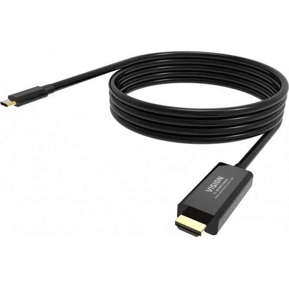 8K bei 60 Hz - USB-C 3.1 (m) zu DP 1.4 (m) - Aussendurchmesser 4,5 mm - 32 AWG - 2 m - schwarz