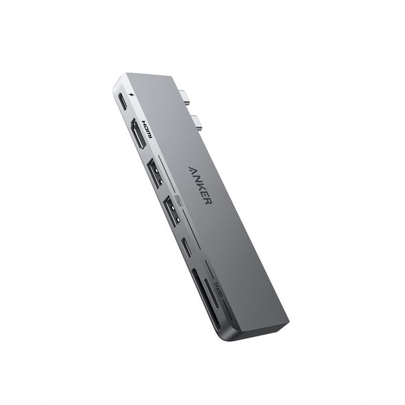 Anker 547 - Hub - USB-C, 7-in-2 - 3 x USB-C + 2 x USB + 1 x HDMI - Desktop