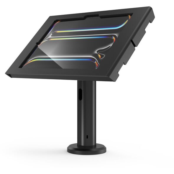 Compulocks iPad Pro M4 11" (2024), Apex Enclosure Tilting Stand 8" - Befestigungskit (Gehause, Aufstellung) - freiliegende Front-/Ruckkamera und Sensoren - fur Tablett - verriegelbar - Metall - Schwarz - Bildschirmgrosse: 27.9 cm (11") - fur Apple 11