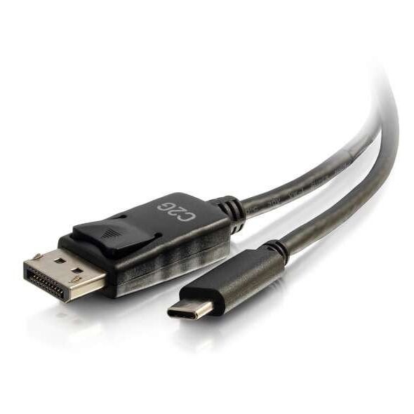 C2G 6ft USB C to DisplayPort Cable - 4K 30Hz - Externer Videoadapter - USB-C - DisplayPort - Schwarz