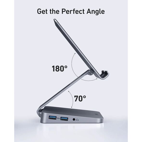 Anker 551 USB-C Hub (8-in-1, iPad/Tablet Stand ) - Gray