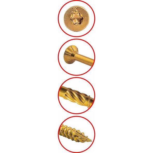 WOOD SCREW TXKMWHT-60220 6X220MM (100)